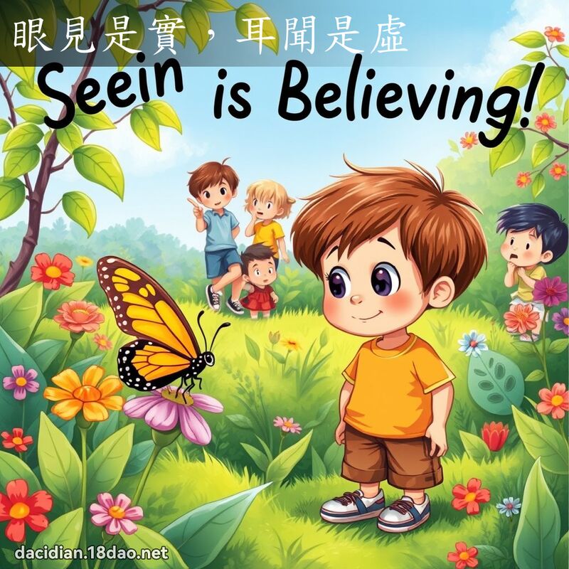 眼見是實，耳聞是虛 - 國語大辭典配圖
