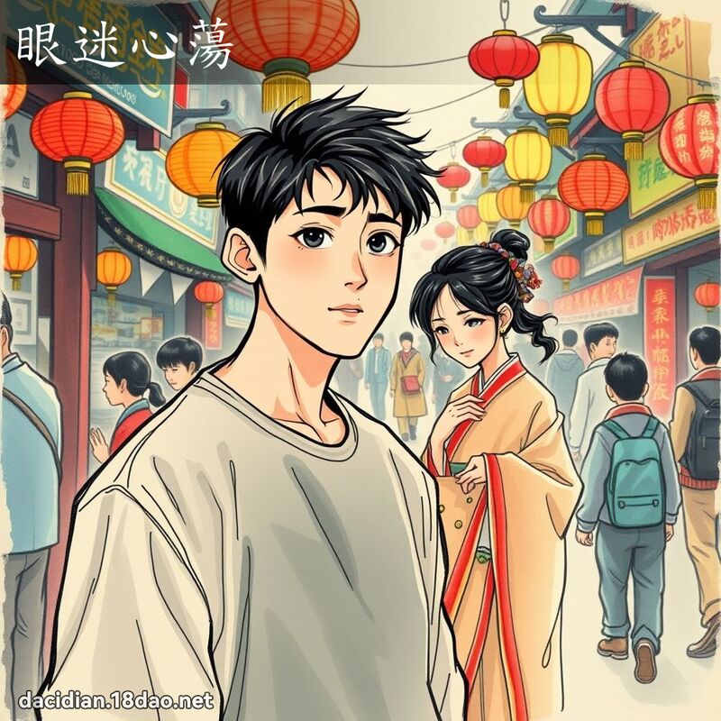 眼迷心荡 - 国语大辞典配图