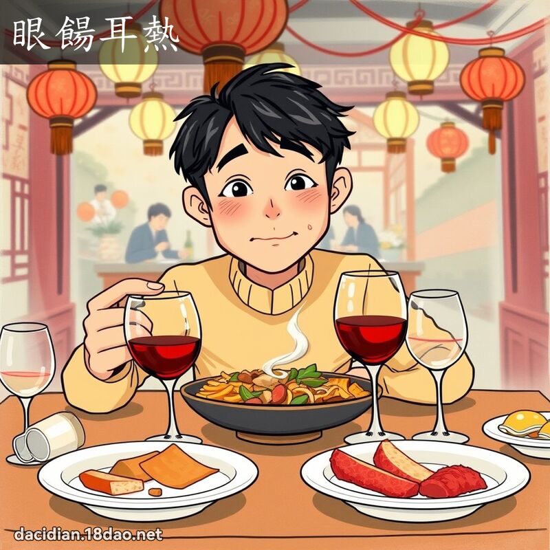 眼餳耳熱 - 國語大辭典配圖