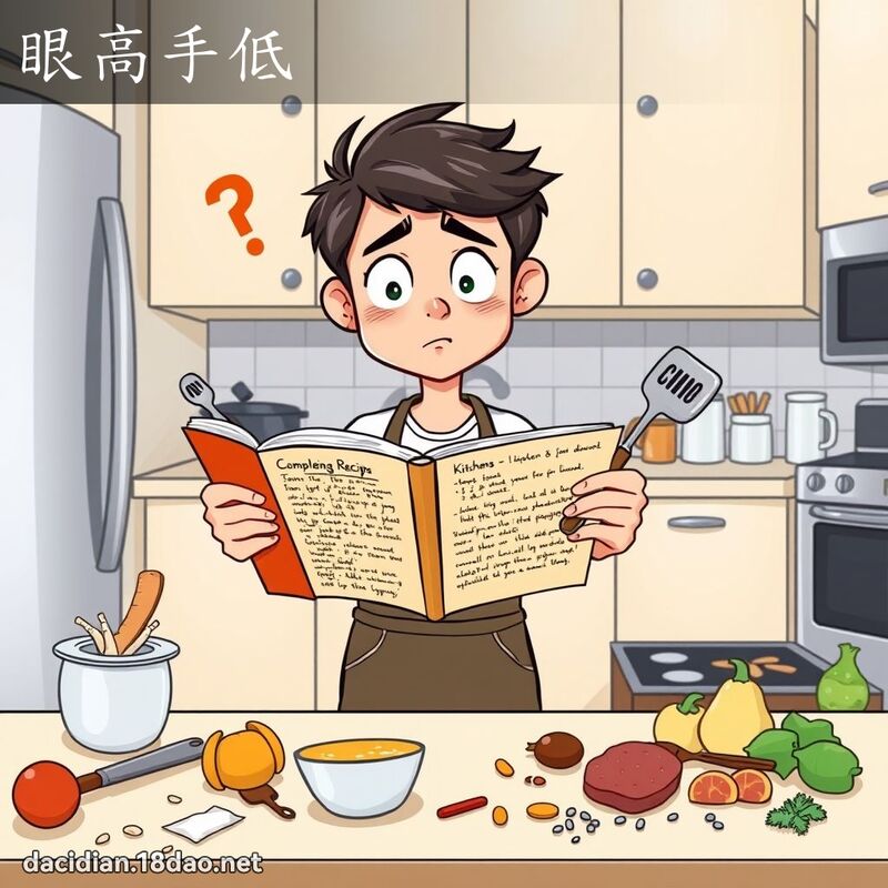 眼高手低 - 国语大辞典配图