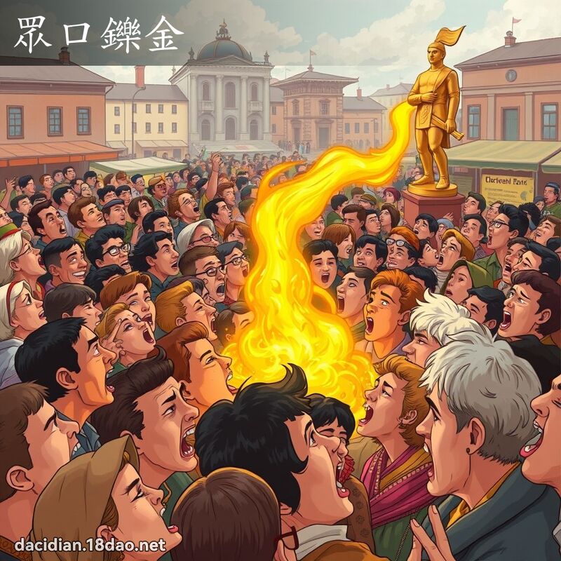 眾口鑠金 - 国语大辞典配图