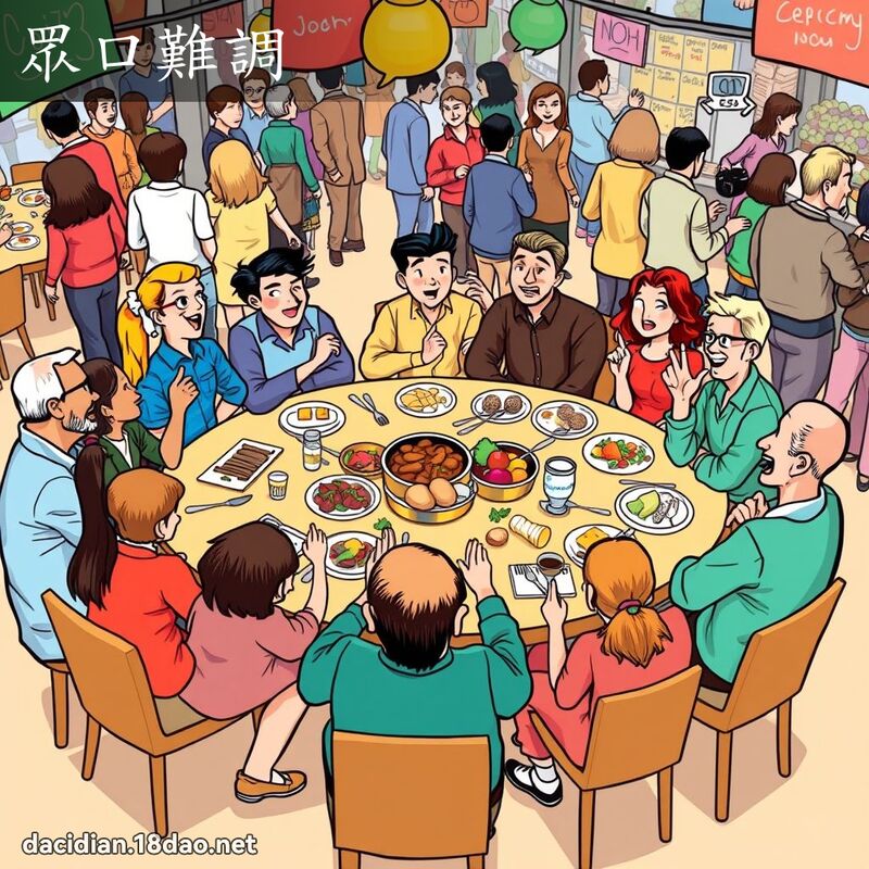 眾口難調 - 國語大辭典配圖