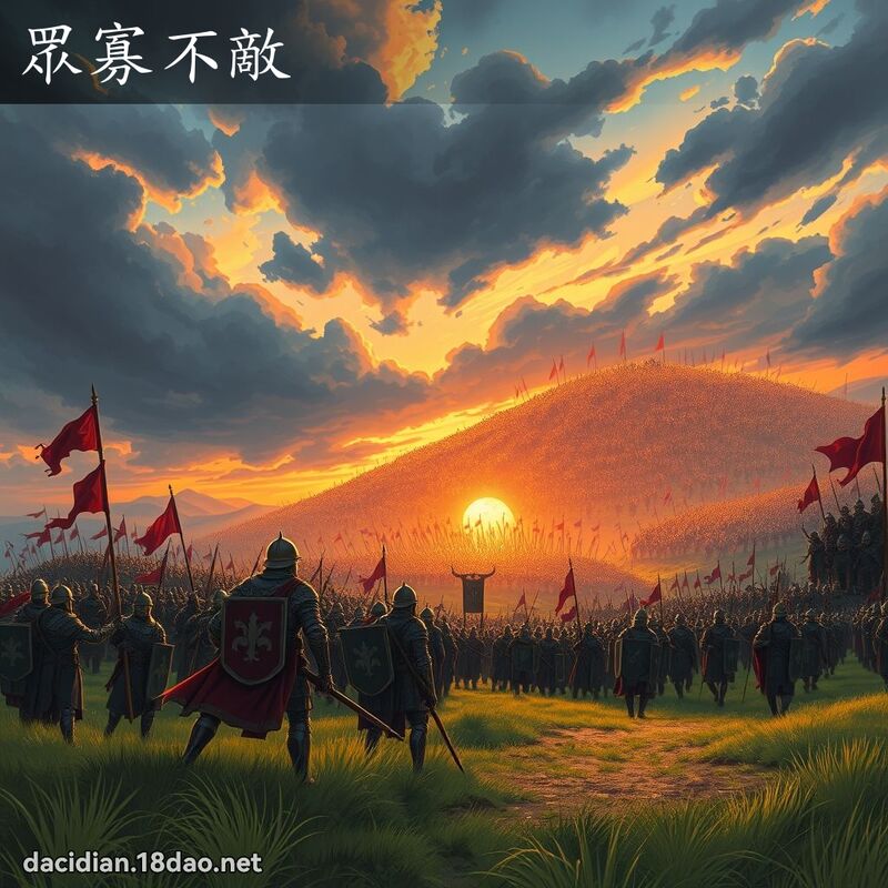 眾寡不敌 - 国语大辞典配图