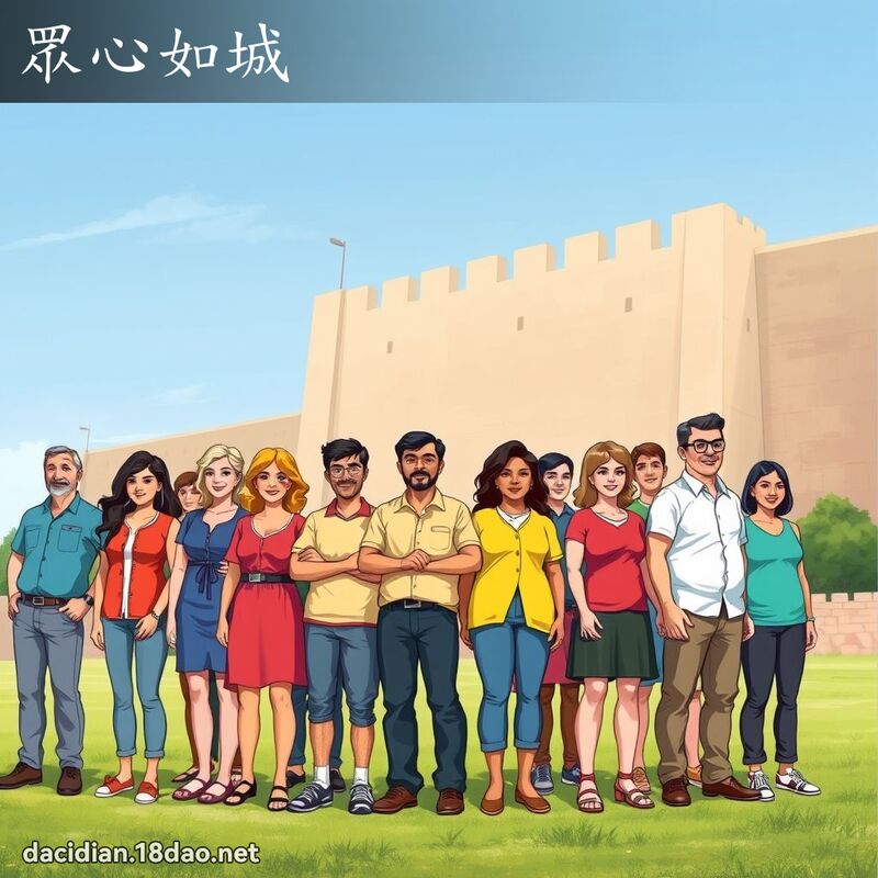 眾心如城 - 国语大辞典配图