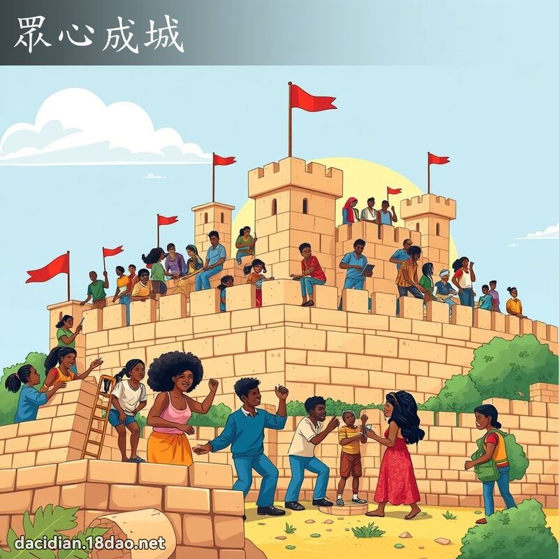 眾心成城 - 国语大辞典配图