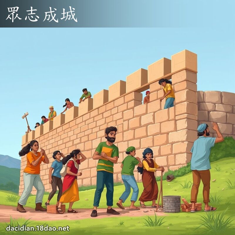 眾志成城 - 國語大辭典配圖