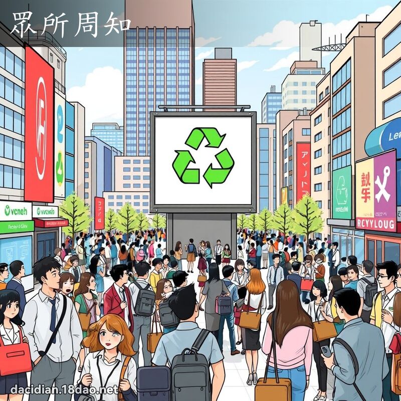 眾所周知 - 国语大辞典配图