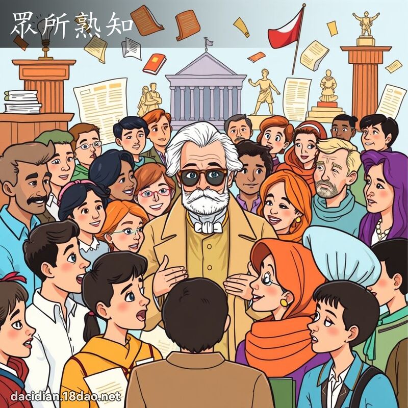 眾所熟知 - 國語大辭典配圖