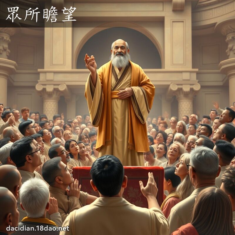 眾所瞻望 - 國語大辭典配圖