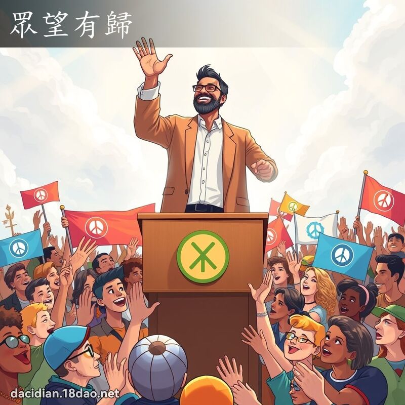 眾望有歸 - 國語大辭典配圖