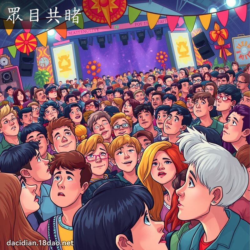 眾目共睹 - 國語大辭典配圖