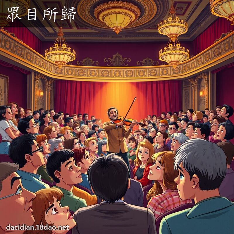 眾目所歸 - 國語大辭典配圖