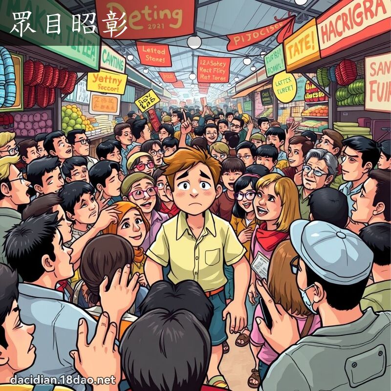 眾目昭彰 - 国语大辞典配图