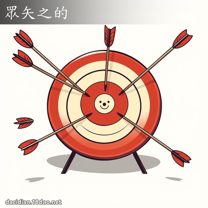 眾矢之的 - 国语大辞典配图