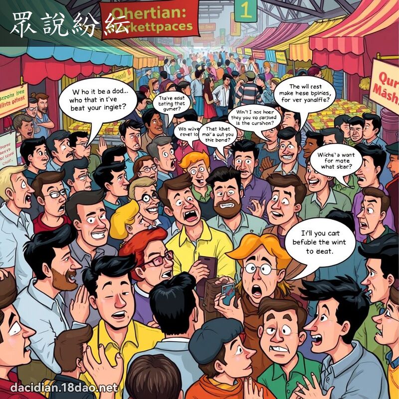 眾說紛紜 - 國語大辭典配圖