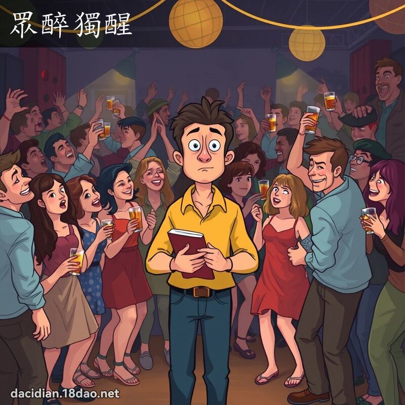 眾醉独醒 - 国语大辞典配图