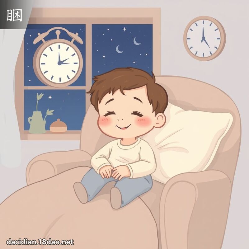 睏 - 國語大辭典配圖