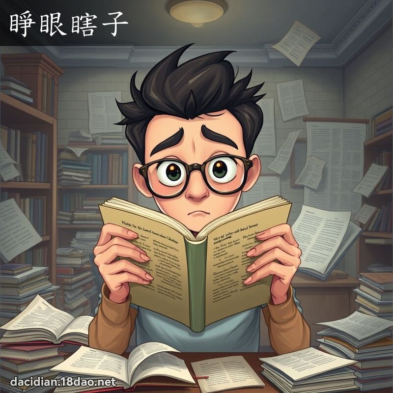 睜眼瞎子 - 國語大辭典配圖