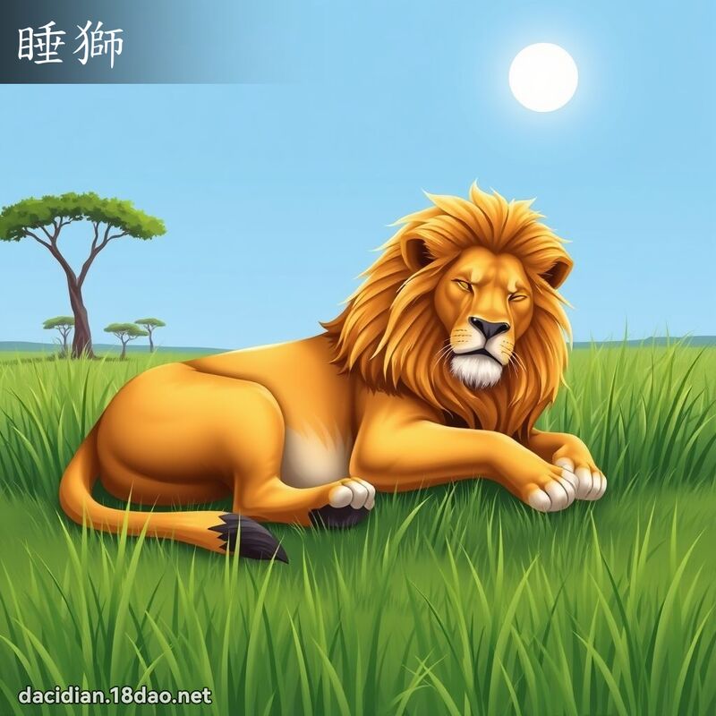 睡獅 - 國語大辭典配圖