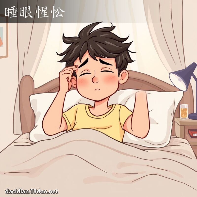 睡眼惺忪 - 國語大辭典配圖