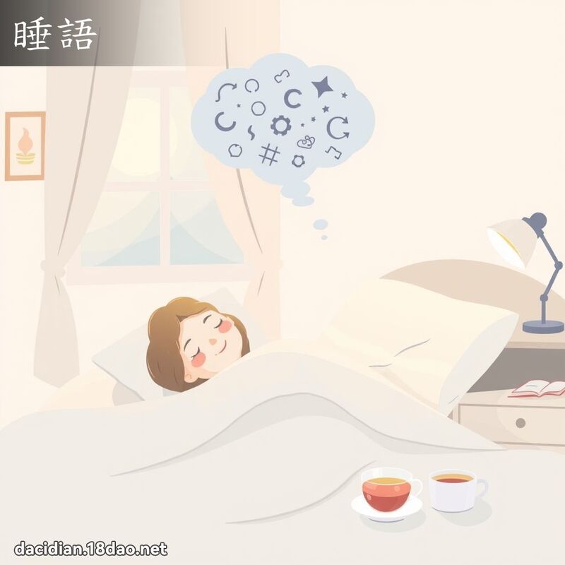 睡語 - 國語大辭典配圖