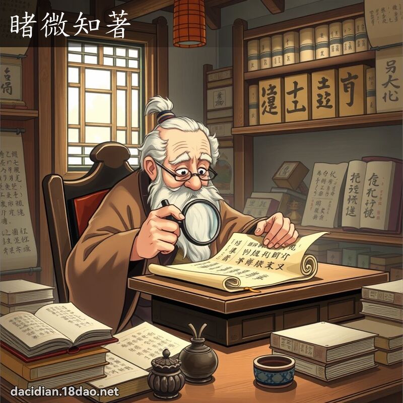 睹微知著 - 国语大辞典配图