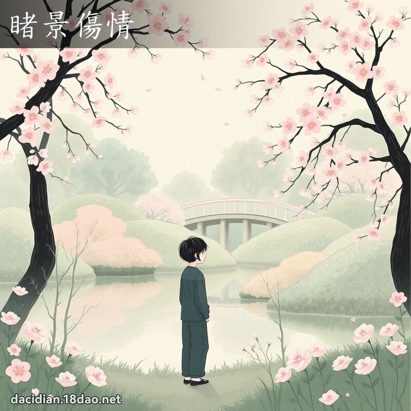 睹景傷情 - 國語大辭典配圖