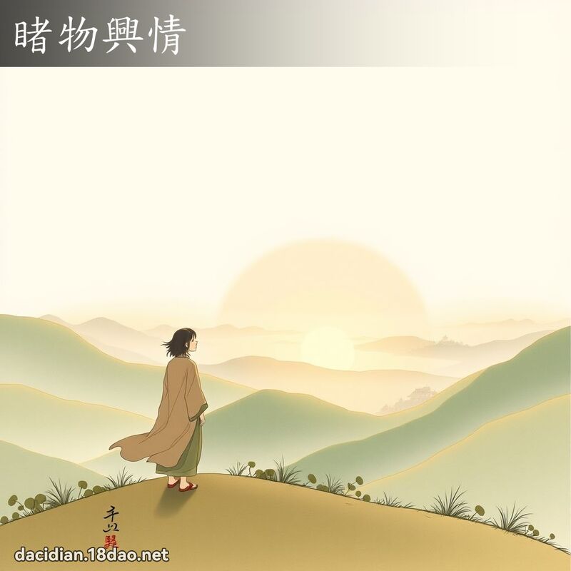睹物兴情 - 国语大辞典配图