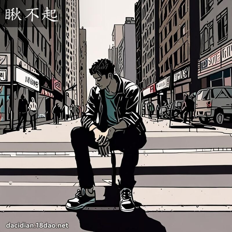 瞅不起 - 國語大辭典配圖