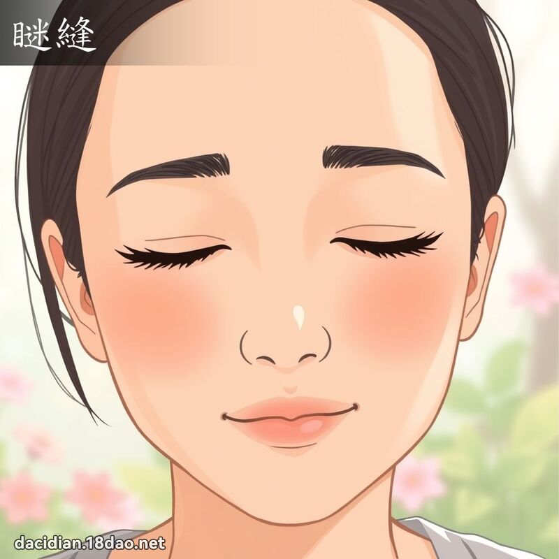 瞇縫 - 國語大辭典配圖