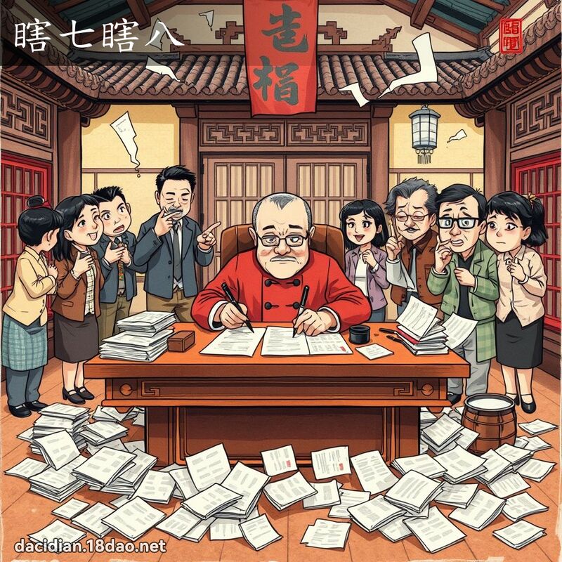 瞎七瞎八 - 国语大辞典配图