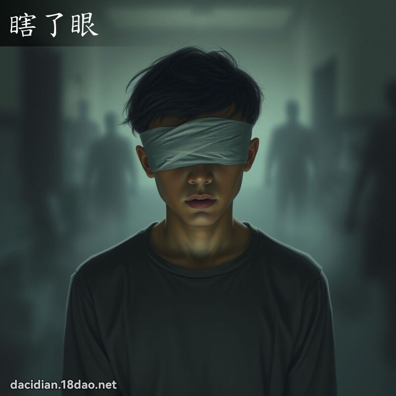 瞎了眼 - 国语大辞典配图