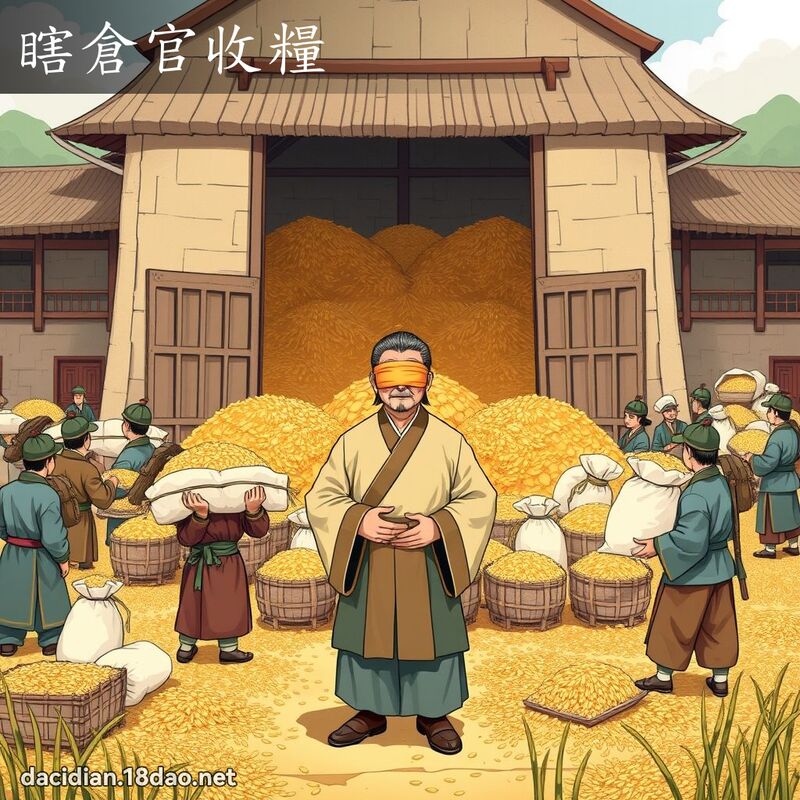 瞎仓官收粮 - 国语大辞典配图