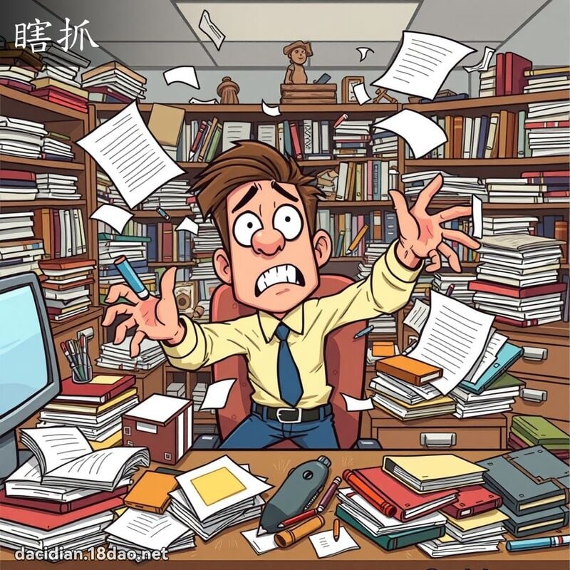 瞎抓 - 國語大辭典配圖