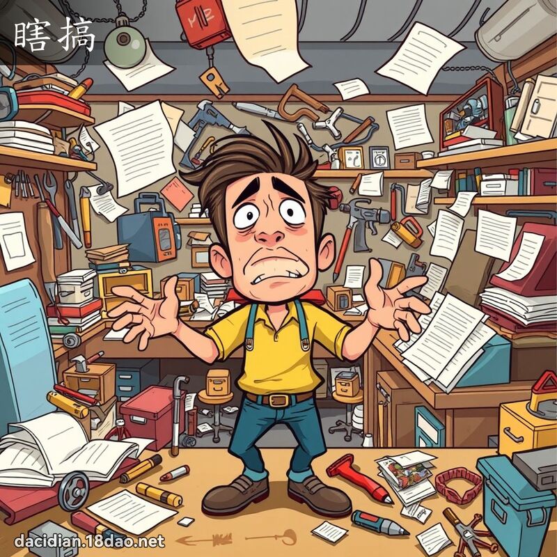 瞎搞 - 國語大辭典配圖