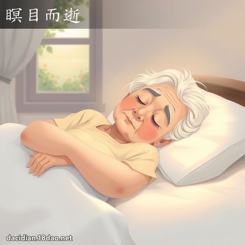 瞑目而逝 - 國語大辭典配圖