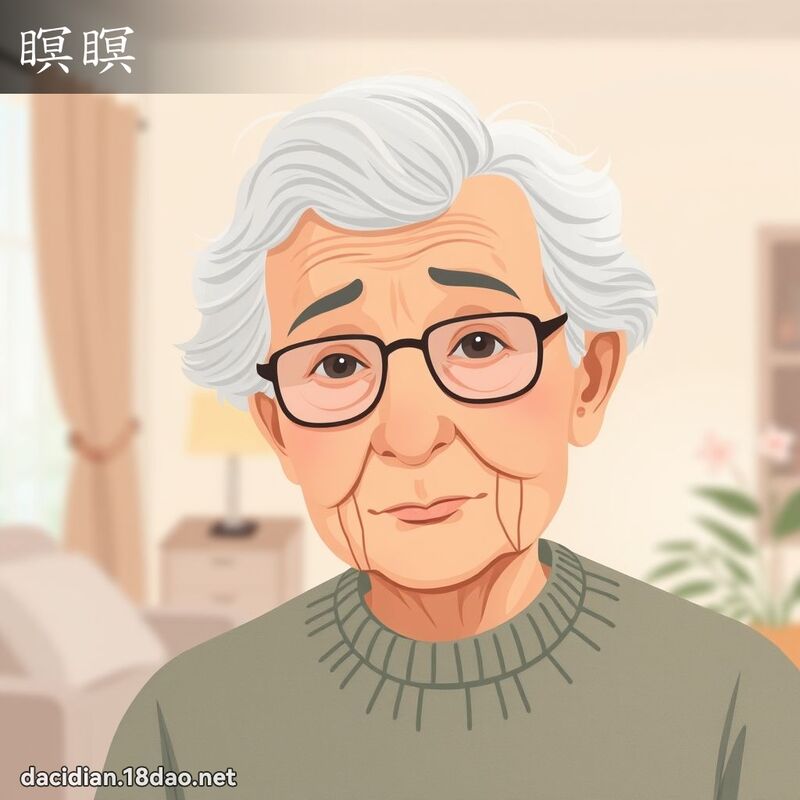 瞑瞑 - 國語大辭典配圖