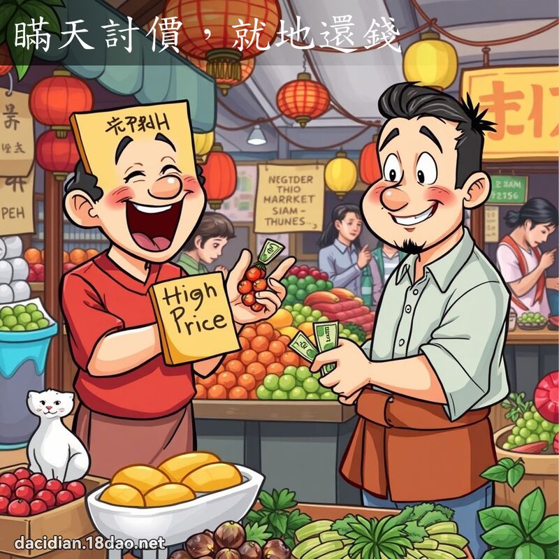 瞒天討价，就地还钱 - 国语大辞典配图