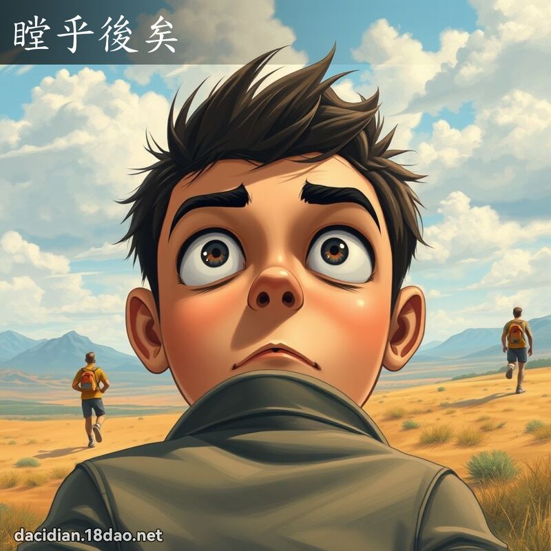 瞠乎后矣 - 国语大辞典配图