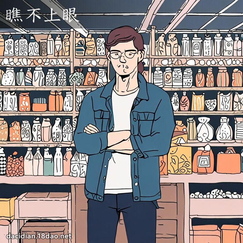 瞧不上眼 - 國語大辭典配圖