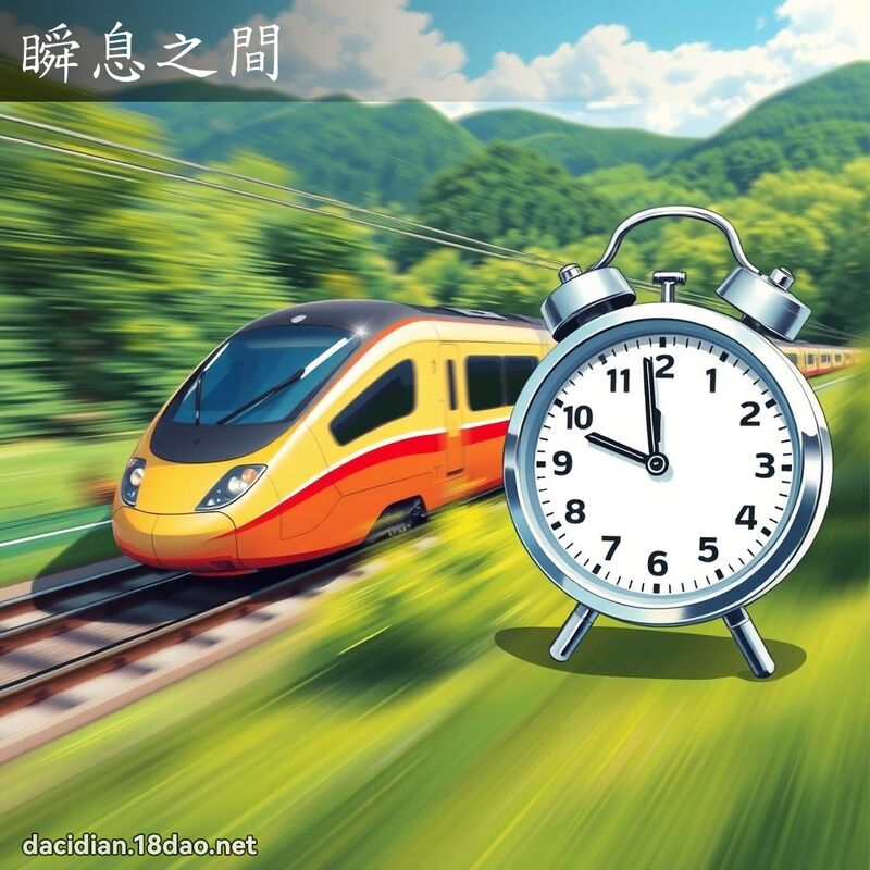 瞬息之间 - 国语大辞典配图