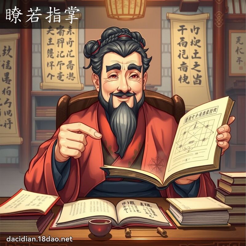 瞭若指掌 - 國語大辭典配圖