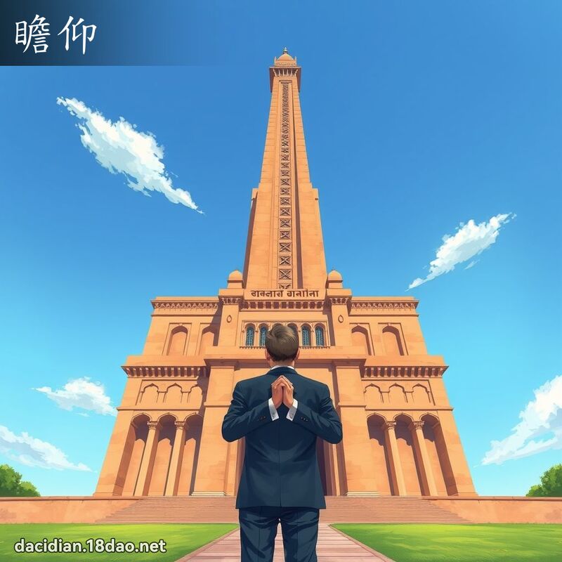 瞻仰 - 国语大辞典配图
