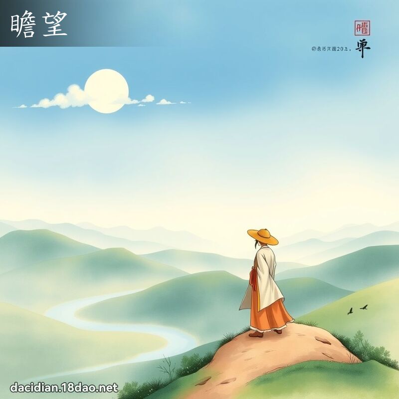 瞻望 - 國語大辭典配圖