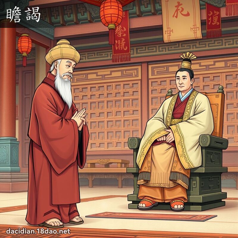 瞻謁 - 國語大辭典配圖