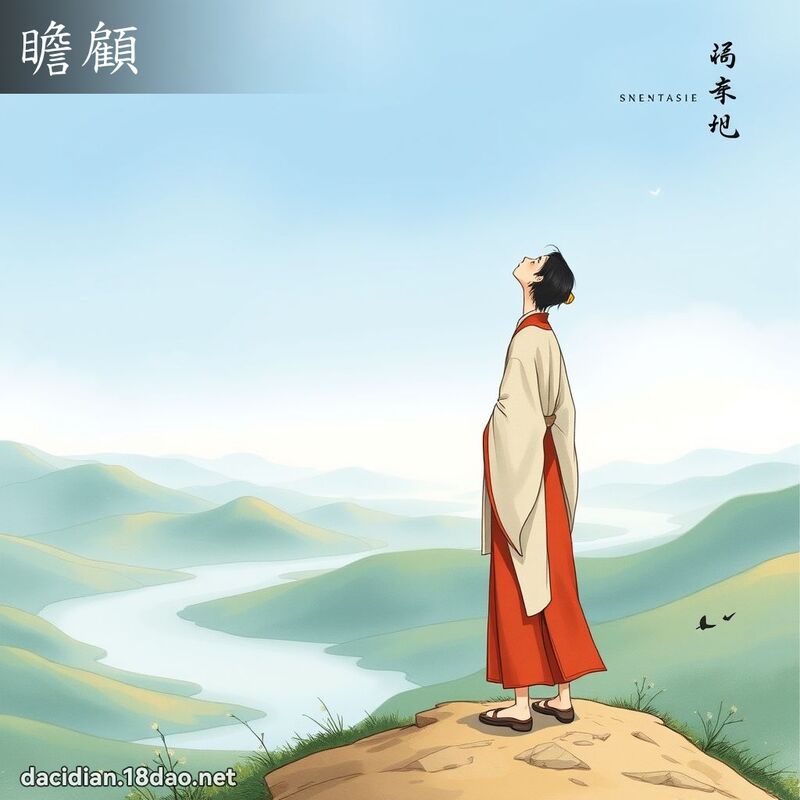 瞻顧 - 國語大辭典配圖