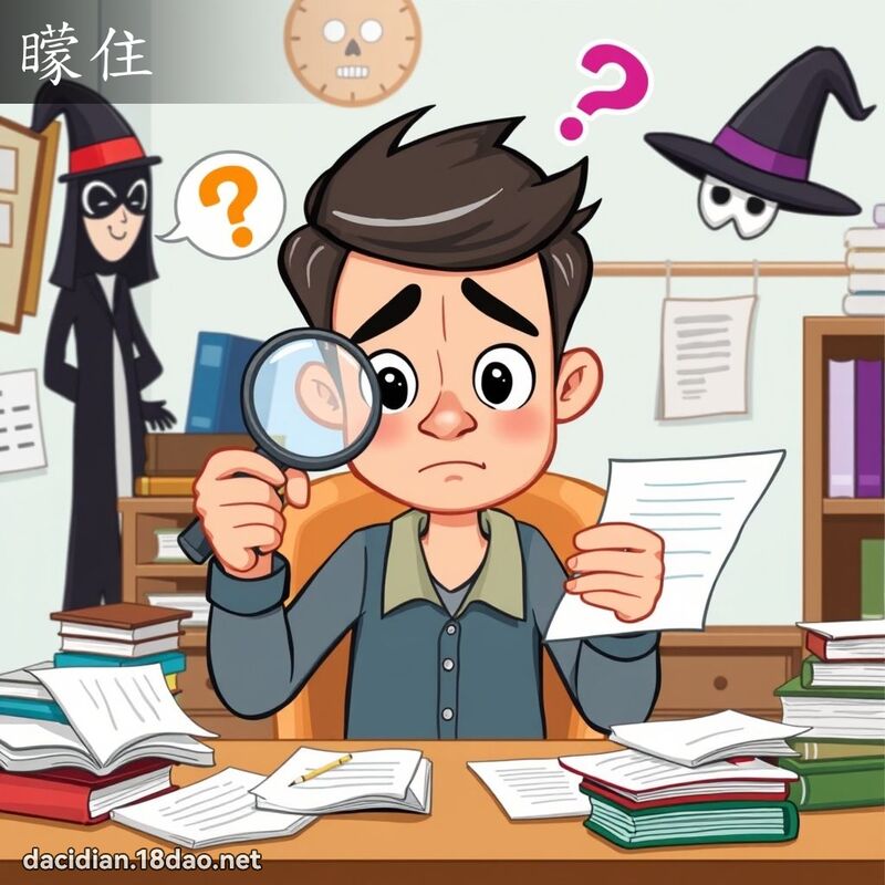 矇住 - 國語大辭典配圖