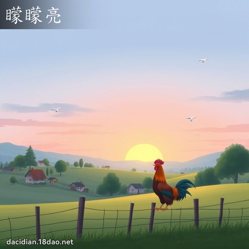 蒙蒙亮 - 国语大辞典配图
