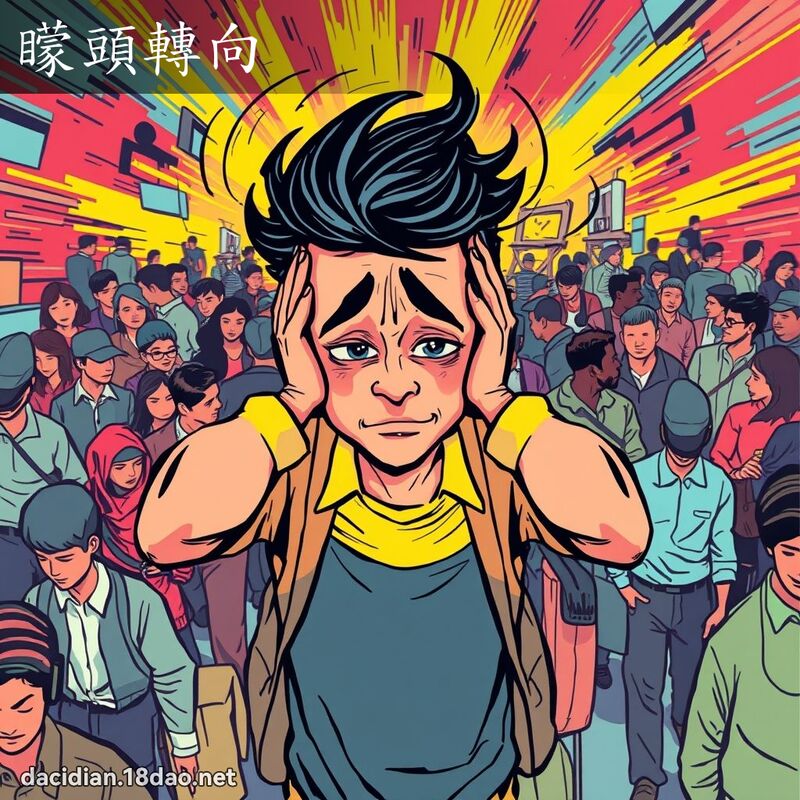 矇頭轉向 - 國語大辭典配圖