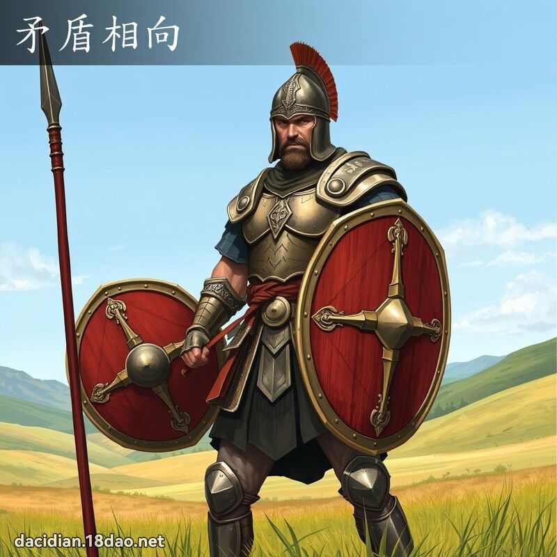 矛盾相向 - 國語大辭典配圖